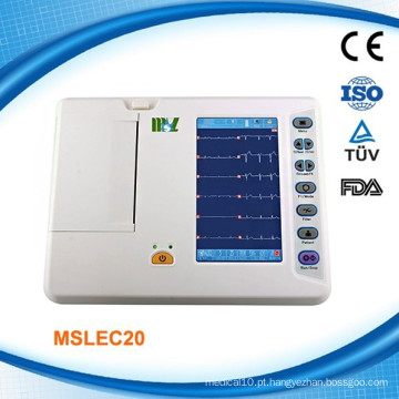 Cardiografia de 6 canais EKG / ECG Machine / Electrocardiograph ECG Machine (MSLEC20)